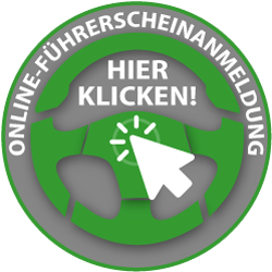 Lenkradgrafik zum Klicken für Online-Führerscheinanmeldung